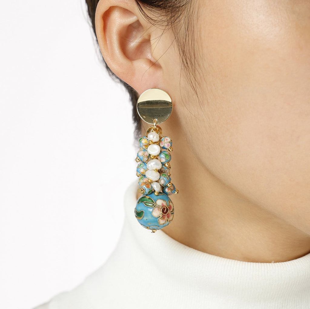 Discount Handmade Asymmetrical Pearl Earrings