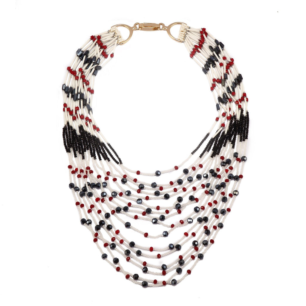 Luxurious Beaded Statement Handcrafted Necklace