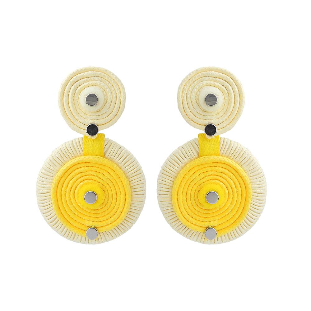 Designer Yellow Handmade Earrings Bijoux