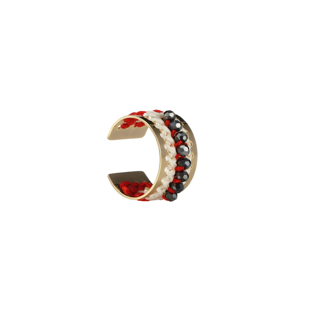 Stackable Bead Embroidered Handmade Jewelry Ring