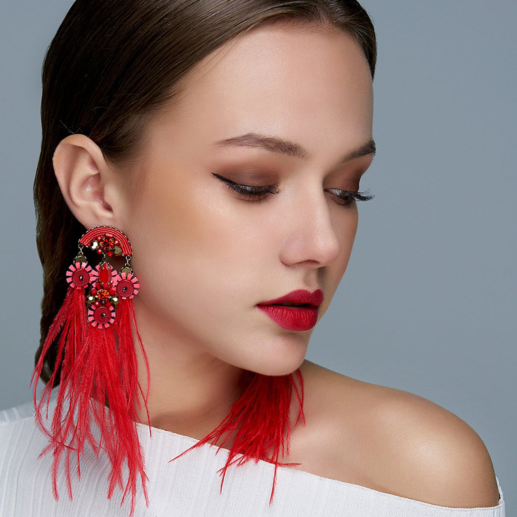 Handmade Red Earrings