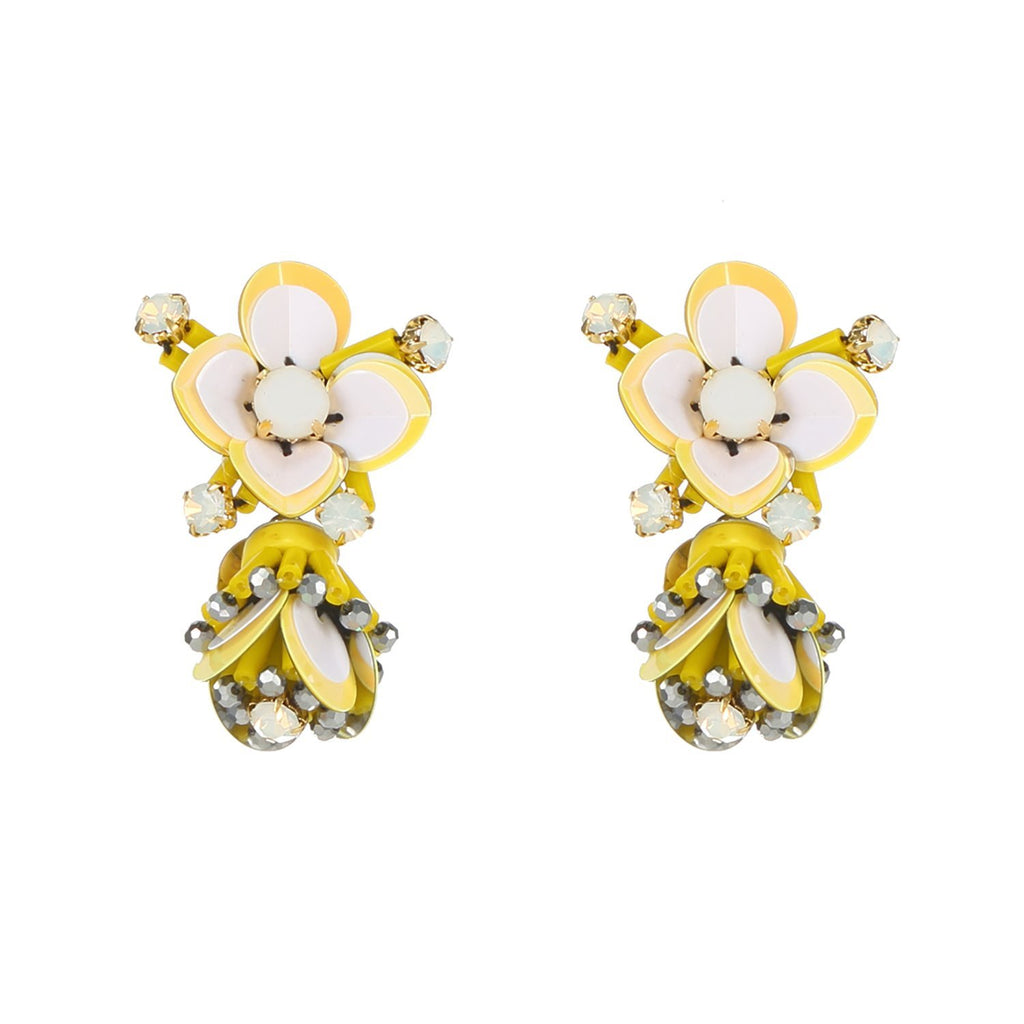 Tropical Flower Statement Earrings