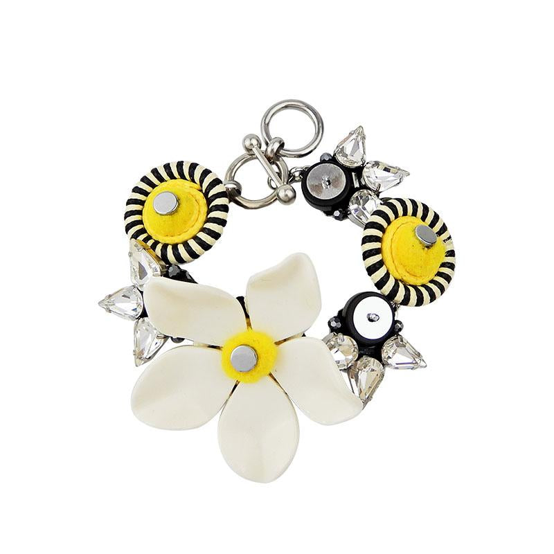 Handmade Plexiglass Flower Statement Bracelet