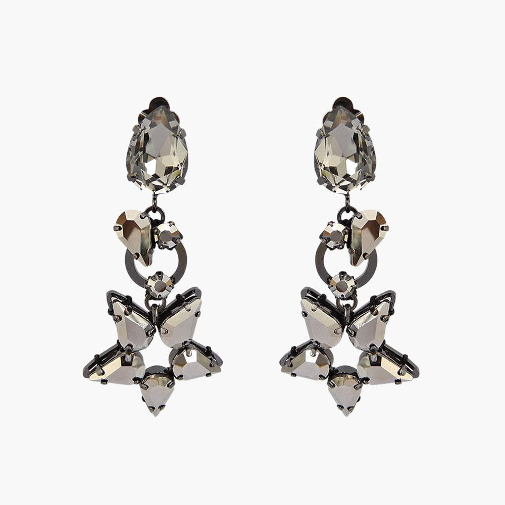 Dangling Crystal Star Handmade Drop Earrings Roaring 19S Jewelry