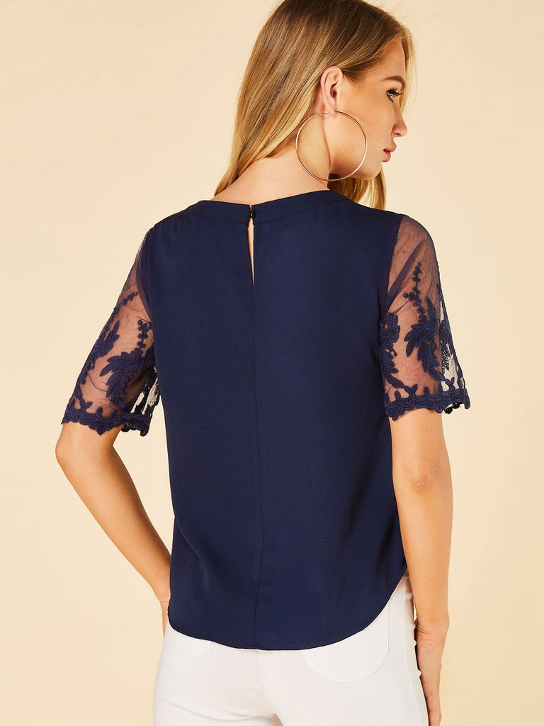Ladies Short Sleeve Blouses
