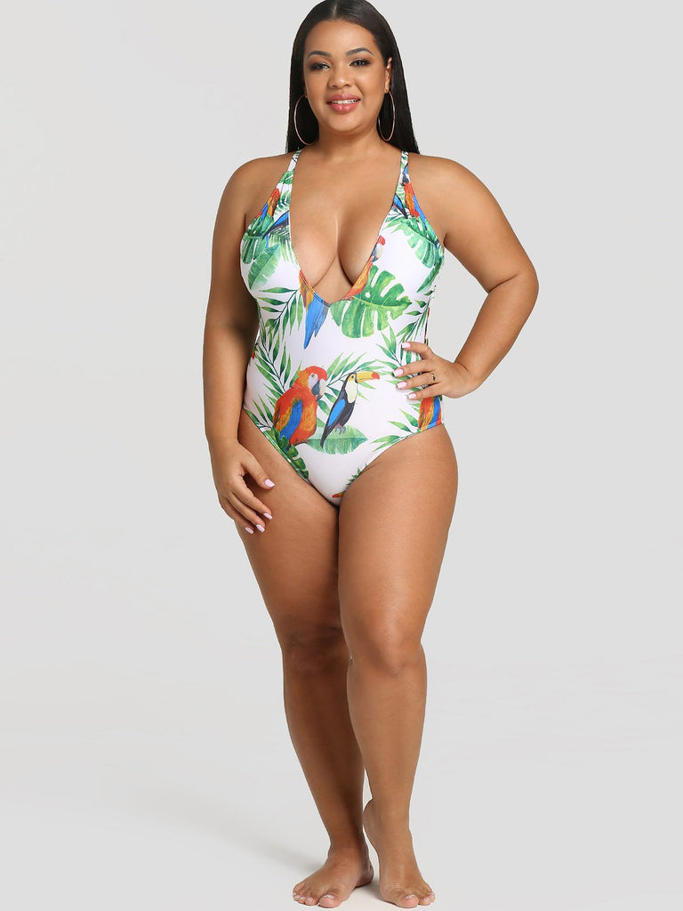 Womens Multi Plus Size Swimwear