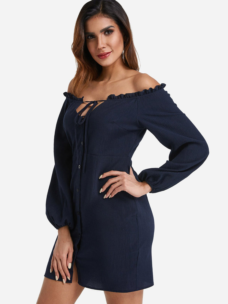 Ladies Long Sleeve Mini Dress