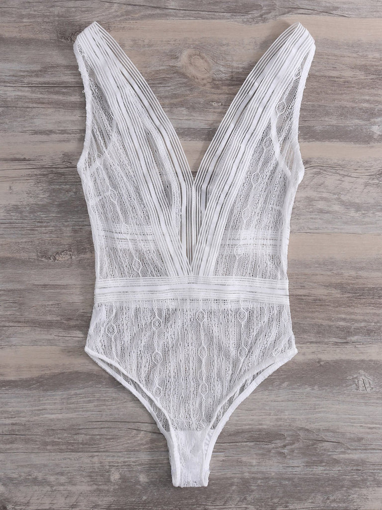 Womens White Bodysuits