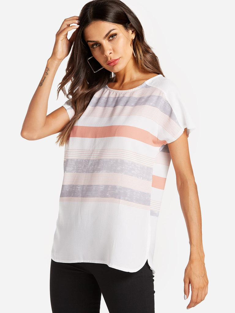 Ladies Short Sleeve Blouses