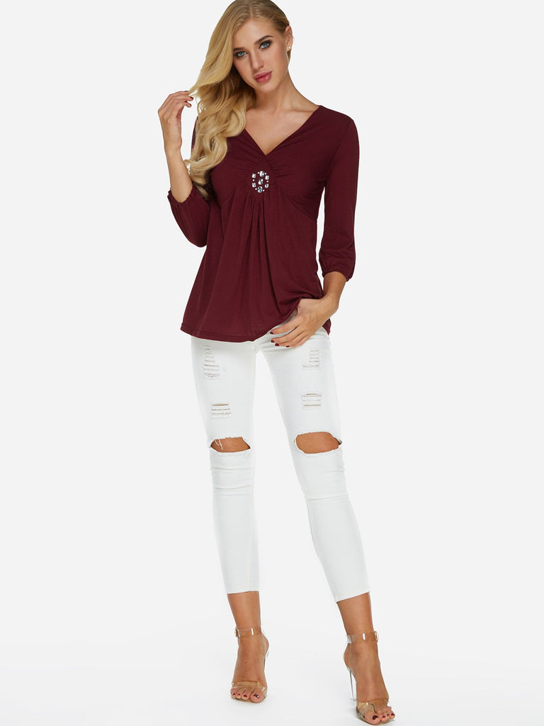 Women's Short Sleeve Linen Tops