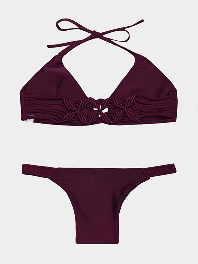 Womens Burgundy Bikinis