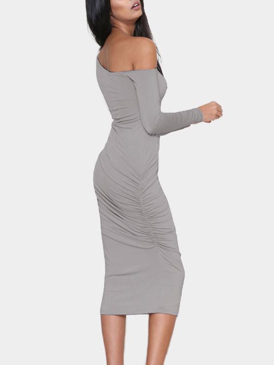 Womens Grey Midi Dresses