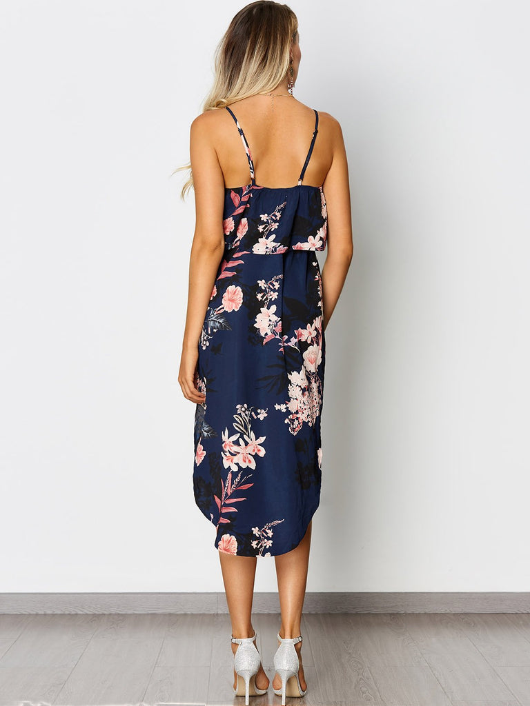 Womens Navy Floral Dresses