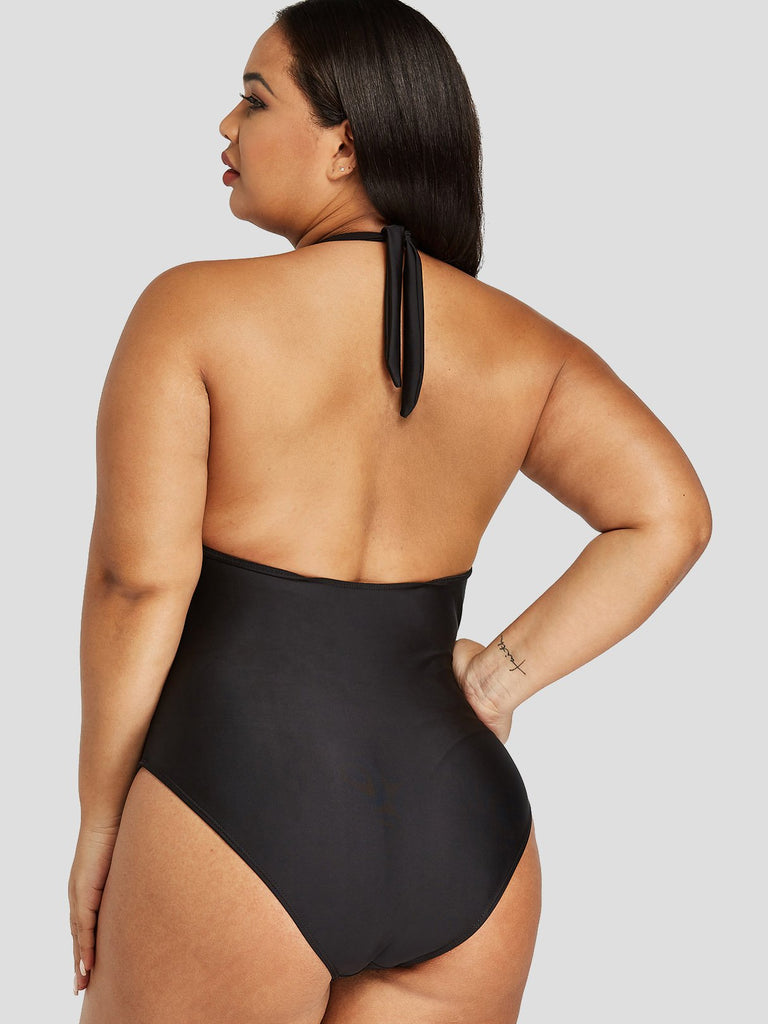 Ladies Sleeveless Plus Size Swimwear