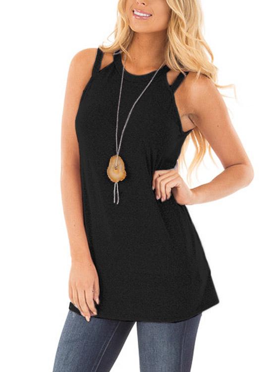Halter Sleeveless Black Camis