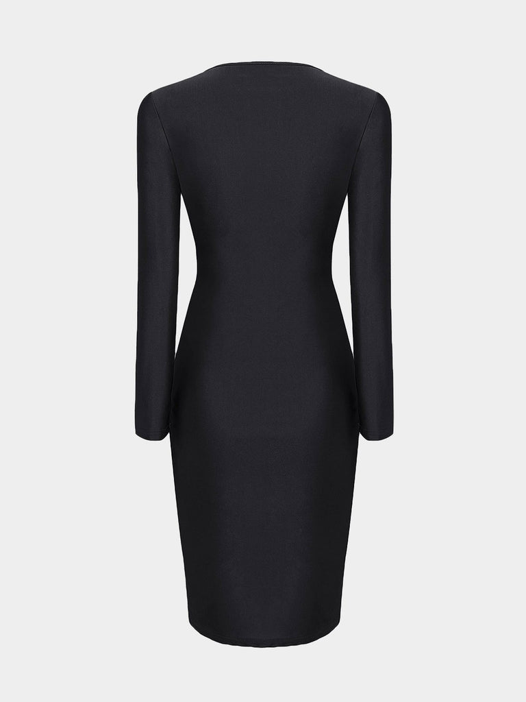 Womens Black Midi Dresses