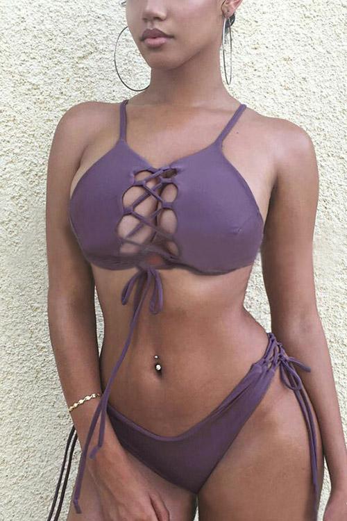 Ladies Purple Bikinis