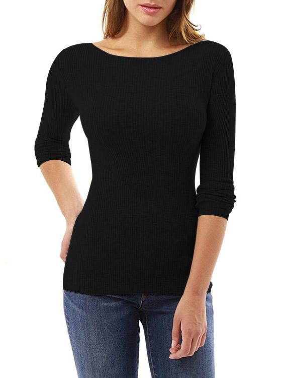 Knit Round Neck T-Shirts