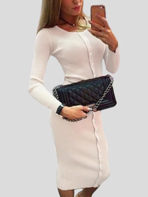 Off White Bodycon Dress