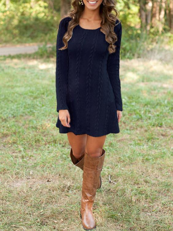 Ladies Long Sleeve Mini Dresses