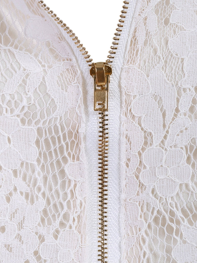 White Wrap Tie Dress