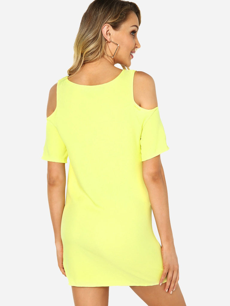 Womens Yellow Mini Dresses