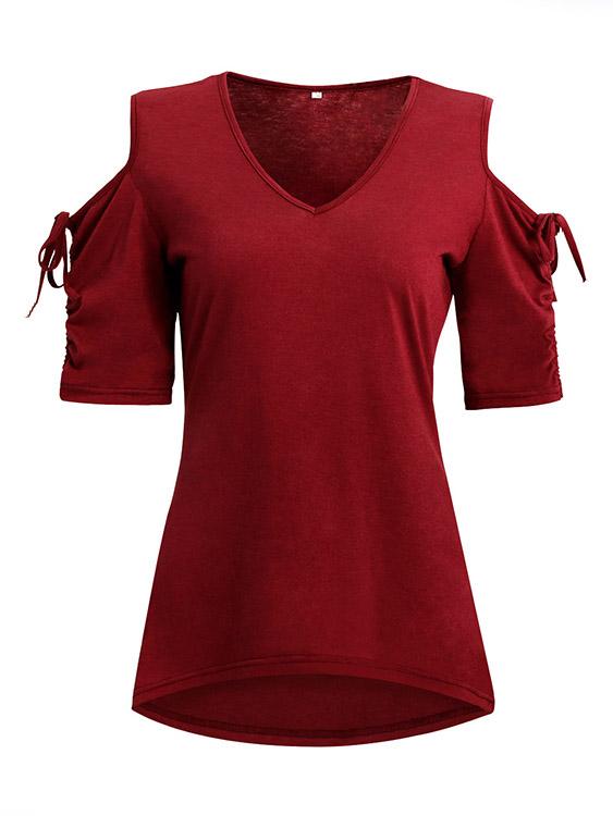 Ladies Burgundy T-Shirts