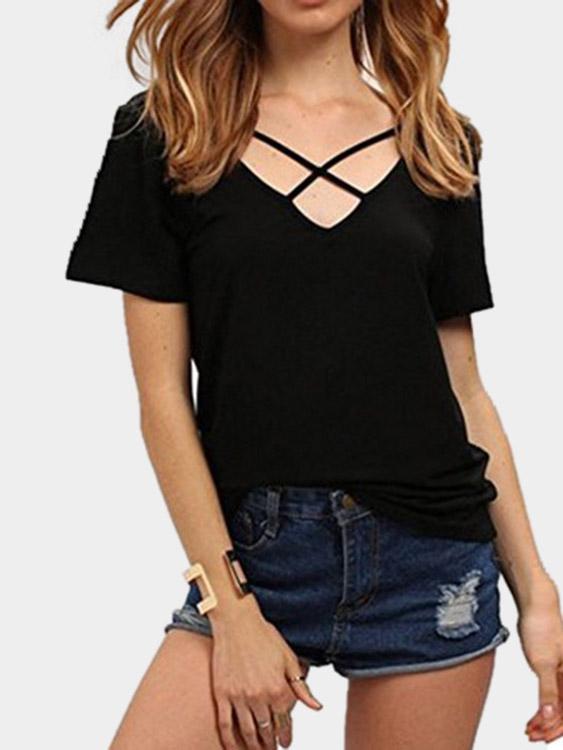 Womens Navy T-Shirts