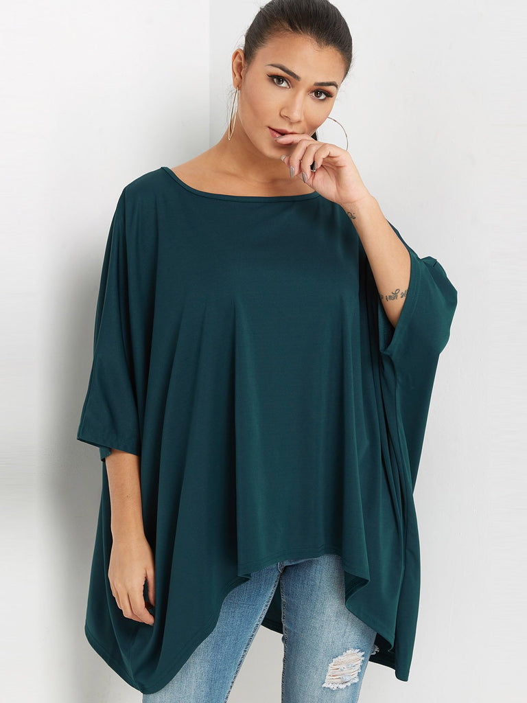 Crew Neck Plain Half Sleeve Green T-Shirts