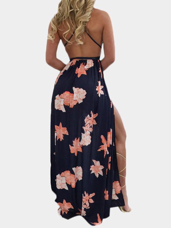 Womens Navy Floral Dresses