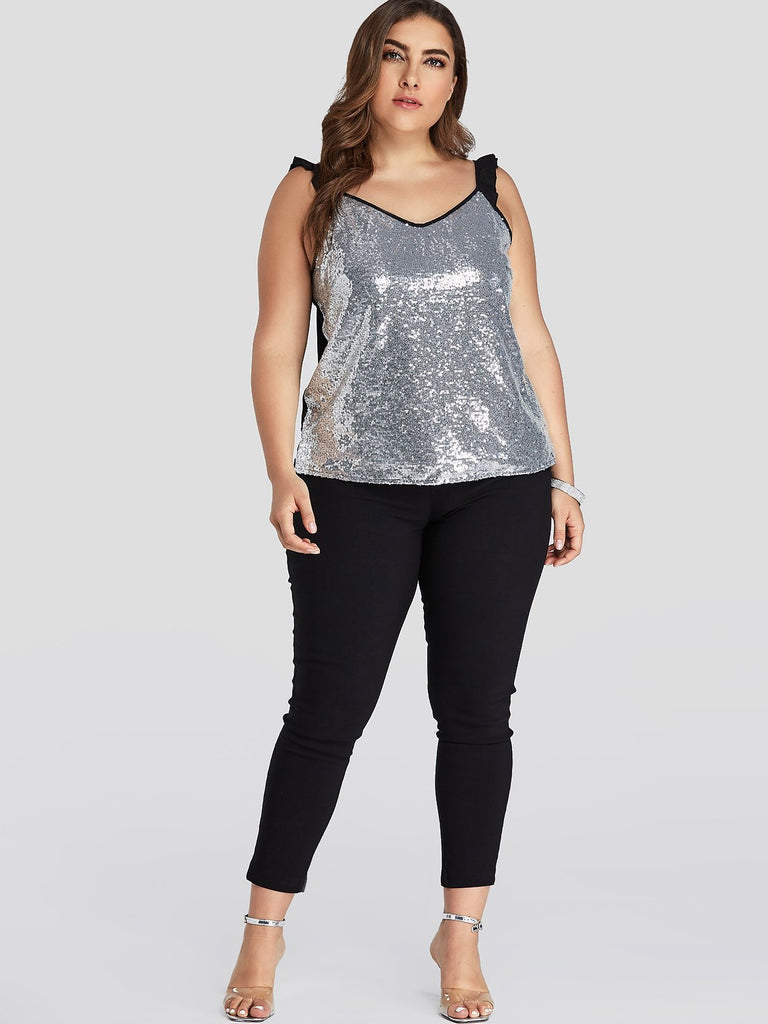 Womens Silver Plus Size Tops