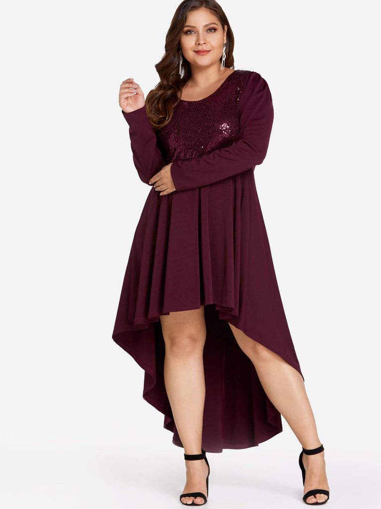 Ladies Long Sleeve Plus Size Dresses
