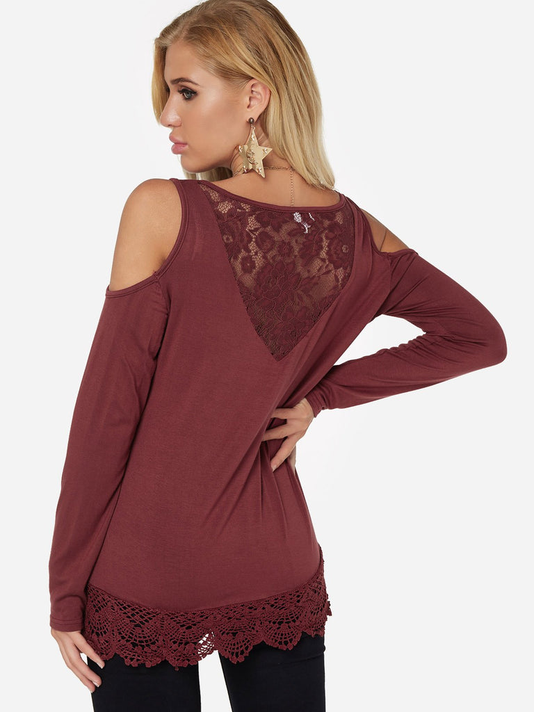 Womens Burgundy T-Shirts