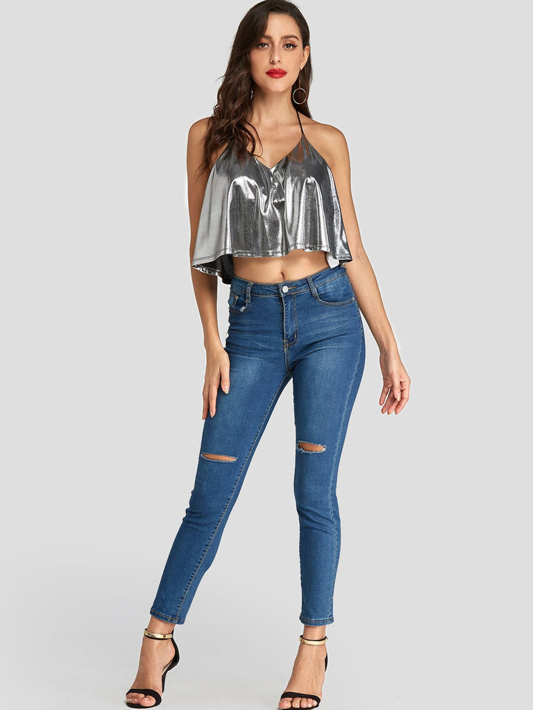 Womens Silver Camis
