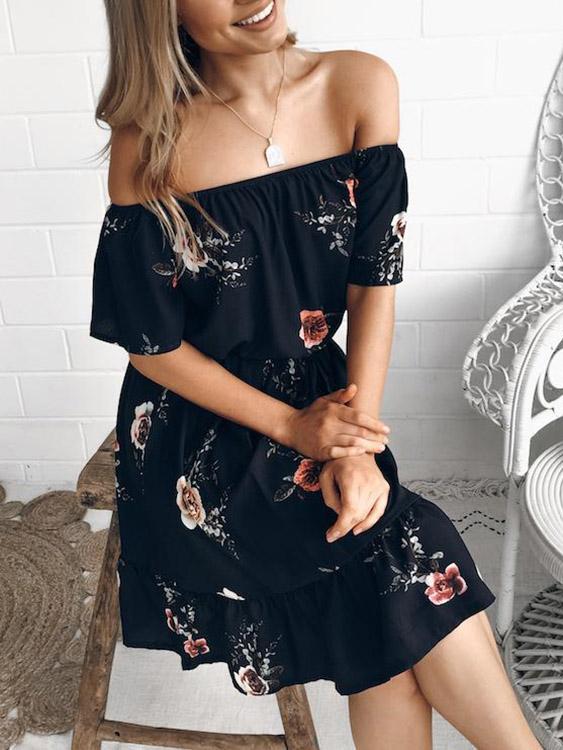 Ladies Floral Mini Dresses