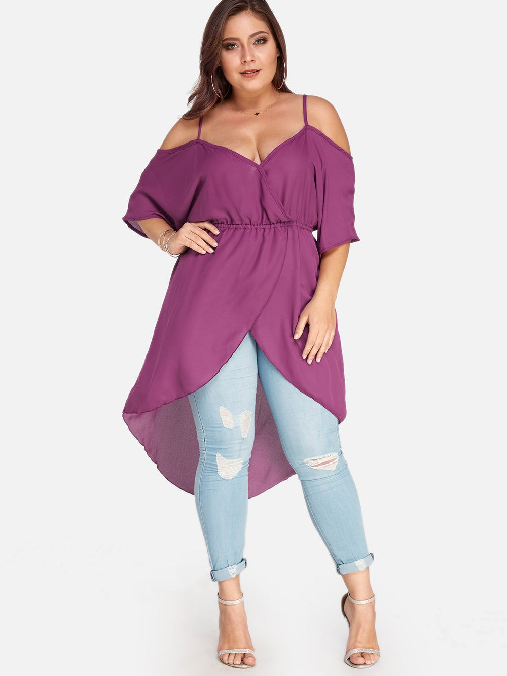 Womens Red Plus Size Tops