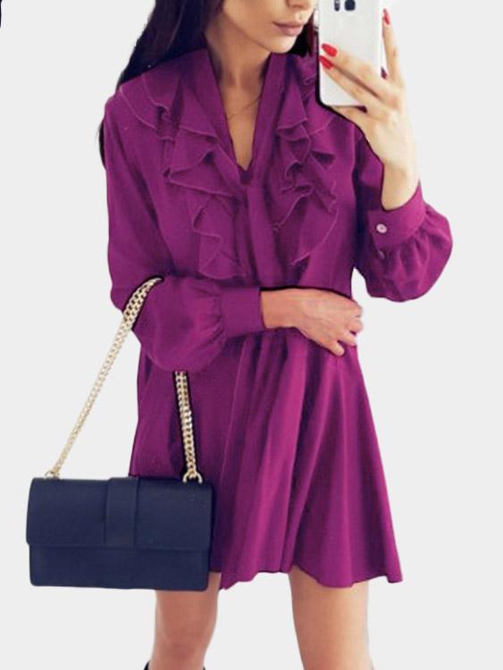 Womens Purple Mini Dresses