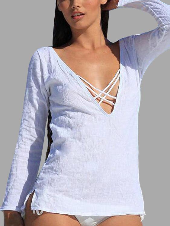 Long Sleeve White T-Shirts