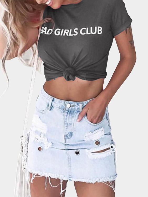 Womens Grey T-Shirts
