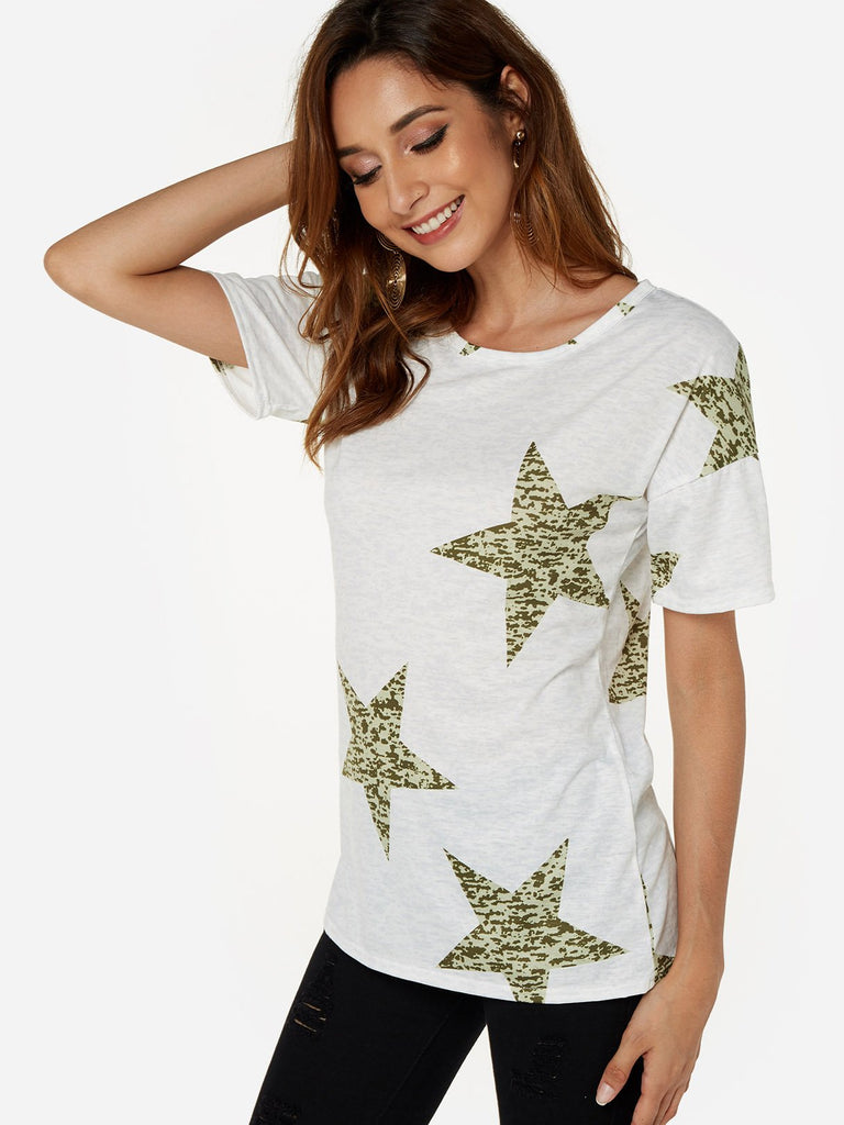 Ladies Army Green T-Shirts