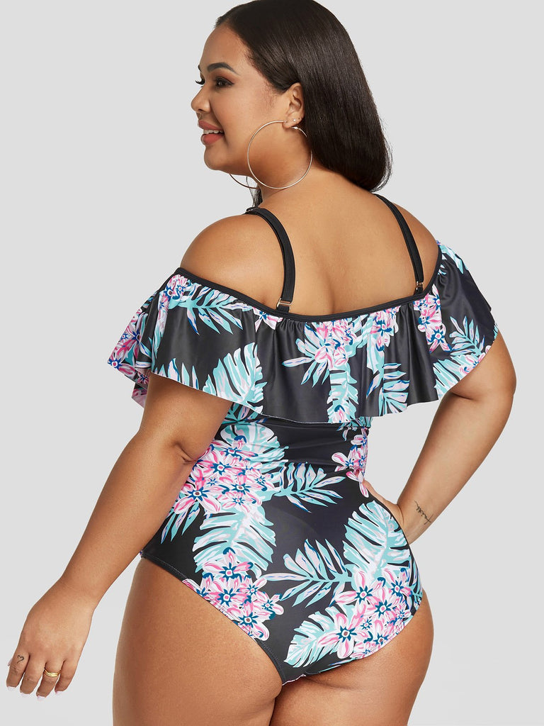 Ladies Short Sleeve Plus Size Swimwear