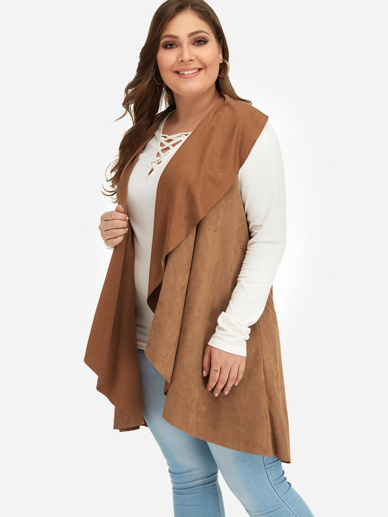 Ladies Brown Plus Size Coats & Jackets