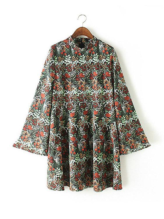 Womens Long Sleeve Mini Dress