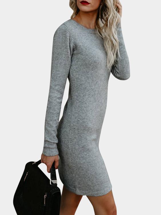 Womens Grey Midi Dresses