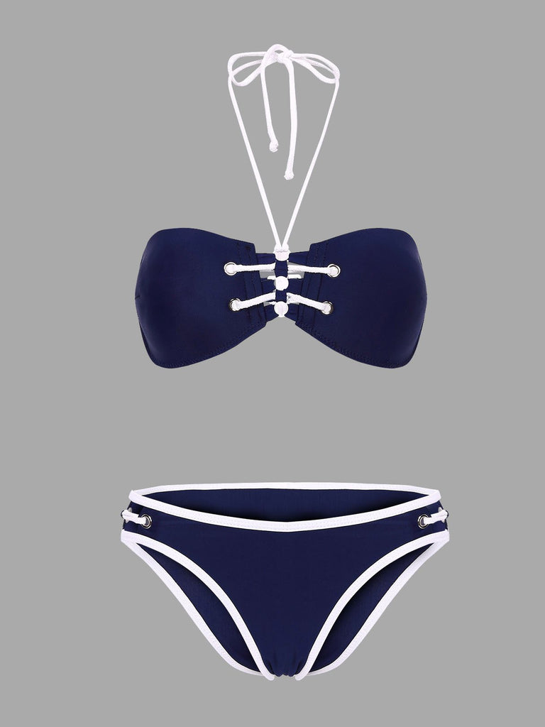 Womens Navy Bikinis