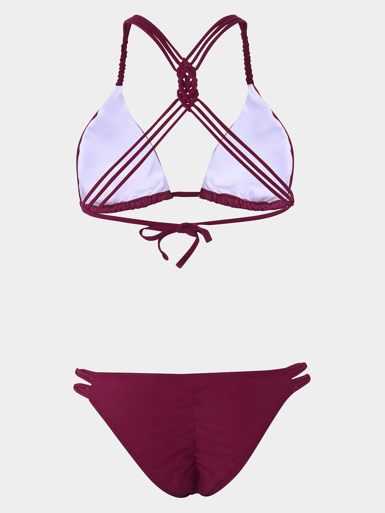 Womens Burgundy Bikinis