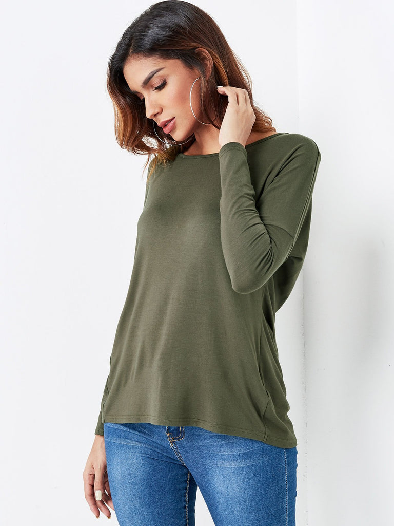 Womens Army Green T-Shirts
