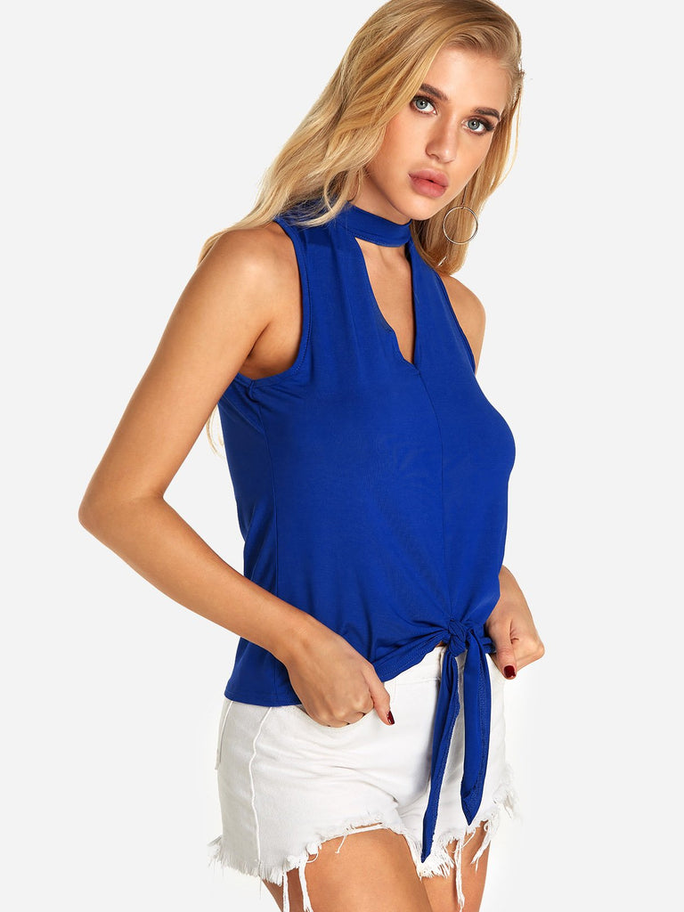 Ladies Blue Camis