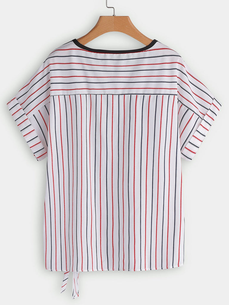 Womens Striped Plus Size Tops