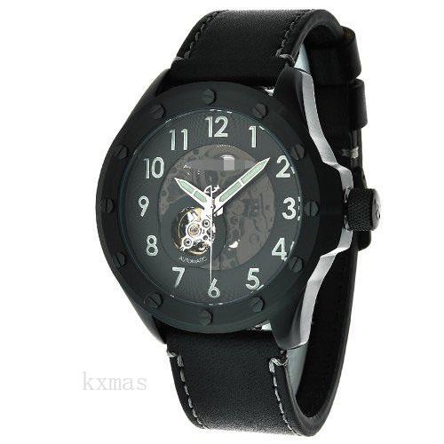 Comfortable Pig Skin Leather 24 mm Watch Strap AD469BKK_K0036352